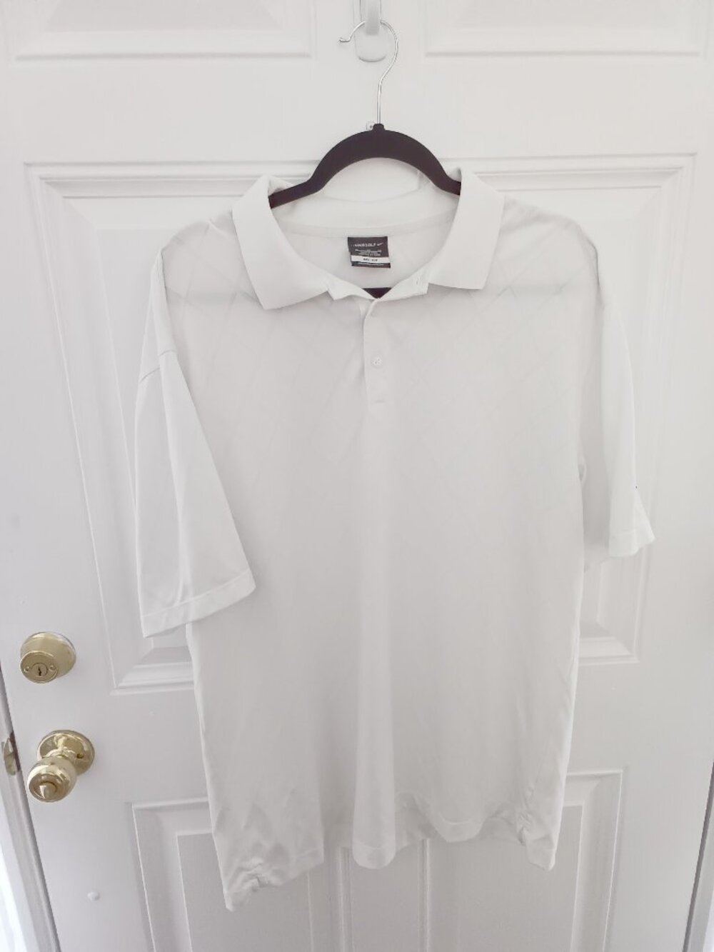 Nike Golf Shirt Dri-FIT White Size XL Mens Polo